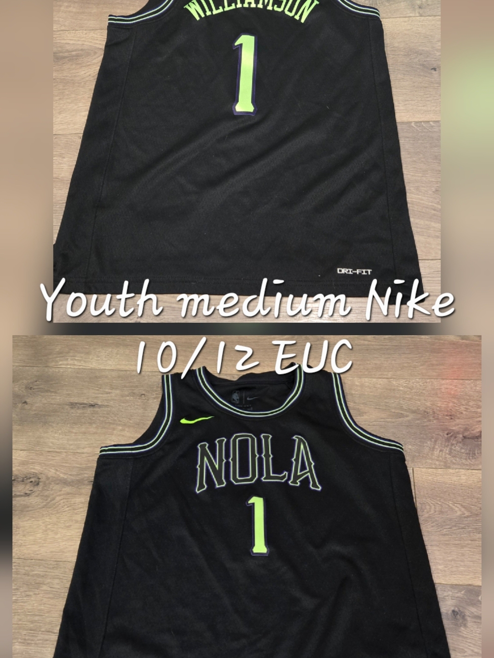 Boys Nike Black NOLA Basketball Jersey